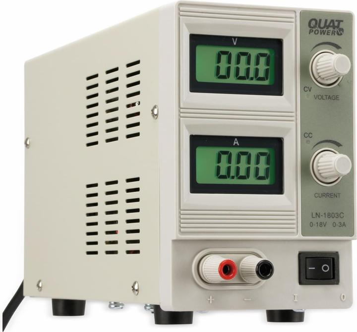 Actual product image QuatPower Power supply unit LN-1803C 0...18V-, 0...3A, LCD