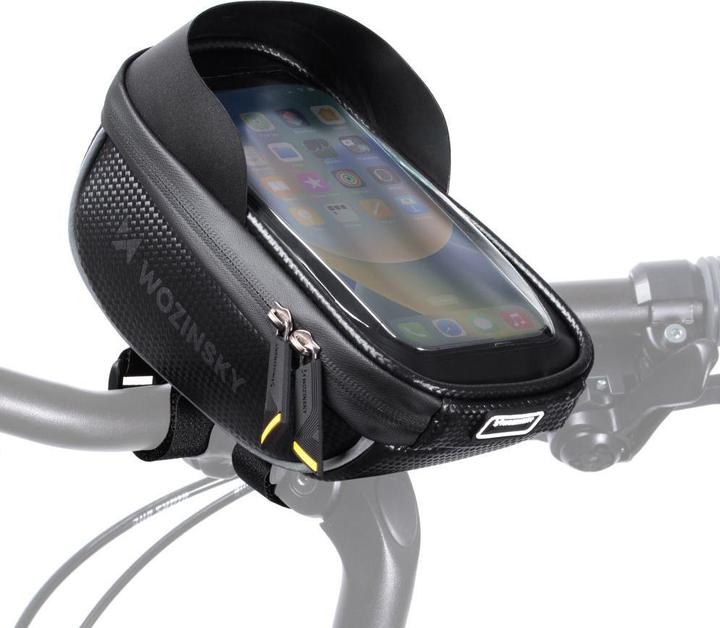 Actual product image Wozinsky bicycle handlebar bag with phone case 1l black (WBB16BK) (1 l, Handlebar bag)