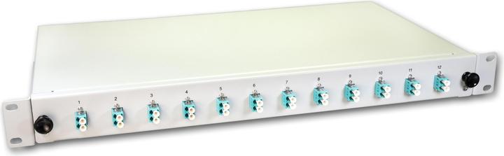 Produktbild Lightwin LWL Spleissbox, 24 Fasern, 12x DLC Multimode, 50/125µm OM3 Pigtail Spleissboxen (1.50 m)