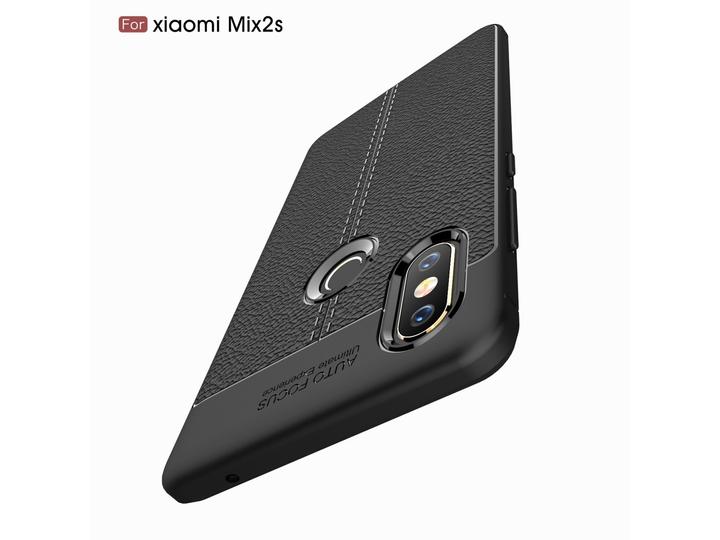 Actual product image Screenguard Xiaomi Mi Mix 2S Case Leather Design TPU Cover (Mi Mix 2S)