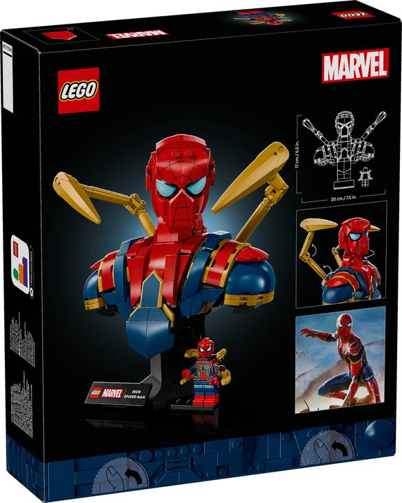 Actual product image LEGO Iron Spider-Man bust (76326, LEGO Marvel)