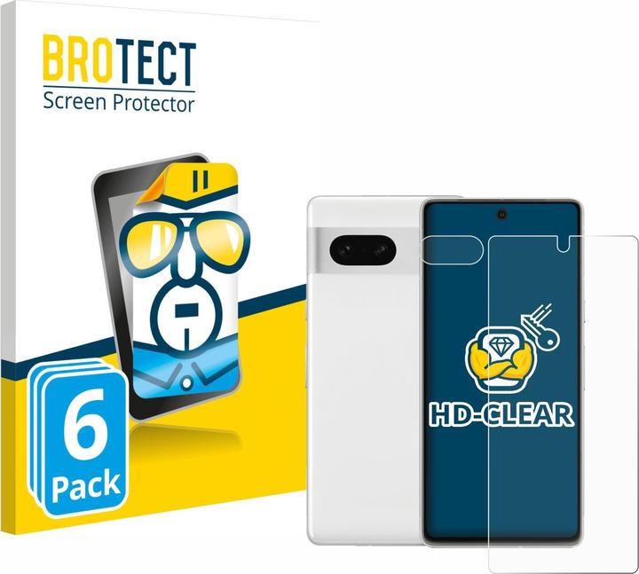 Produktbild BROTECT Schutzfolie Displayschutz Displayschutzfolie Folie Klar Transparent (6 Stück, Google Pixel 7)
