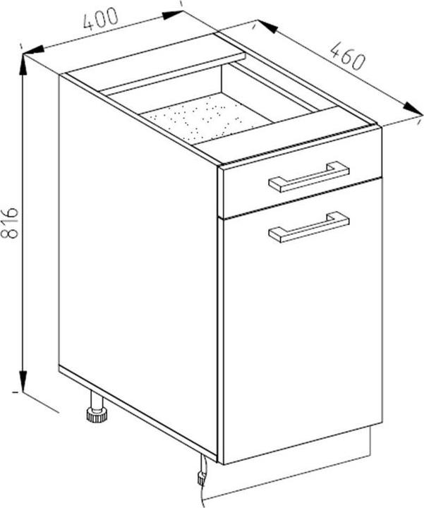 Produktbild Vicco Küchenschrank R-Line (40 x 46 x 81.5 cm)