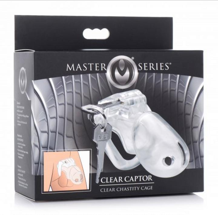 Image du produit Master Series Clear Captor Chastity Cage avec clés - Small
