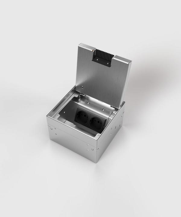 Produktbild Bodensteckdosen Systemtechnik Bodensteckdose 8902BB 2x 8902BB-1-0 Schuko, belegbar 8902BB-1-0
