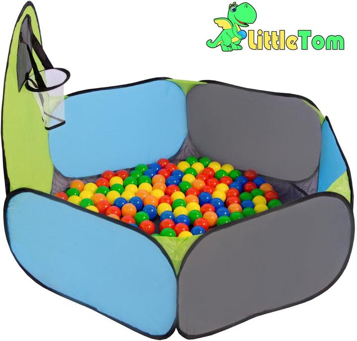 Immagine prodotto LittleTom 16016 Bällebad mit Basketballkorb und 200 Bällen