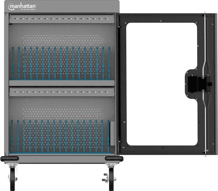 Image du produit Manhattan Armoire de charge USB-C 32 ports sur roulettes 576 W