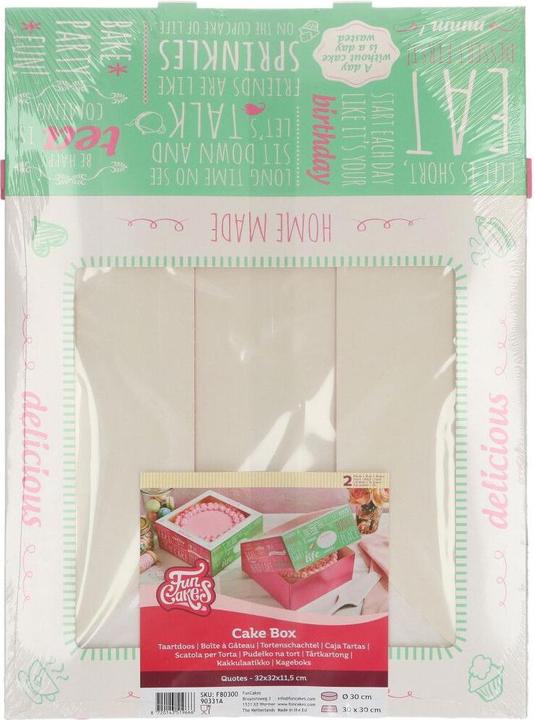 Immagine prodotto FunCakes Scatola per torte -Citazioni- 32x32x11,5 cm pk/2
