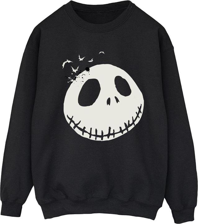 Actual product image The Nightmare Before Christmas Womens/Ladies Jack Skellington Face Sweatshirt (S)