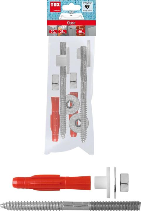 Produktbild Tox Waschtischbefestigung Oase 14x75 mm 2 Stück (2 Stk.)