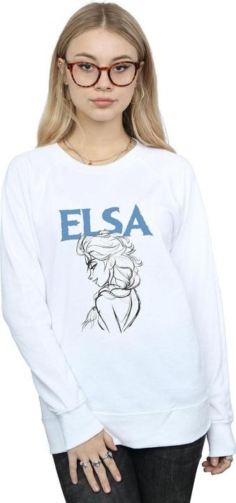 Actual product image Disney Womens/Ladies Frozen Elsa Profile Sketch Sweatshirt (L)