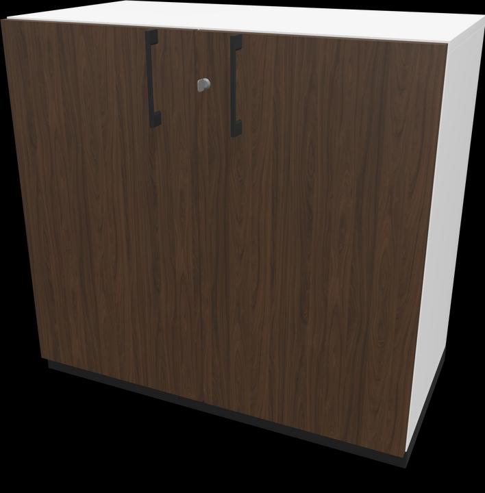 Walnut decor dark with structure, Black, White