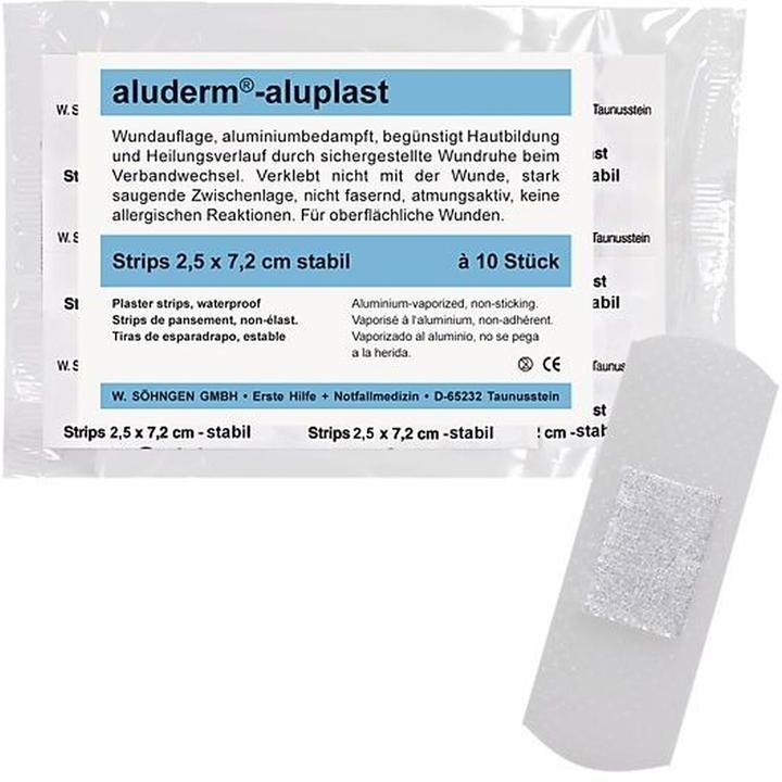 Produktbild Söhngen aluderm aluplast Pflaster starr / stabil 2.5x7.2cm, 10 Stk., einzeln (10 x)