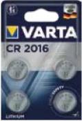 Image du produit Varta Pile bouton (4 pcs, CR2016, 87 mAh)