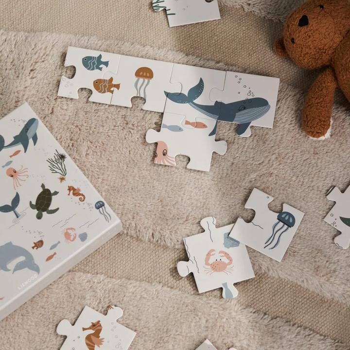 Actual product image Liewood Paper Collection: Puzzle Jimmy Sea Creature (35 pieces)