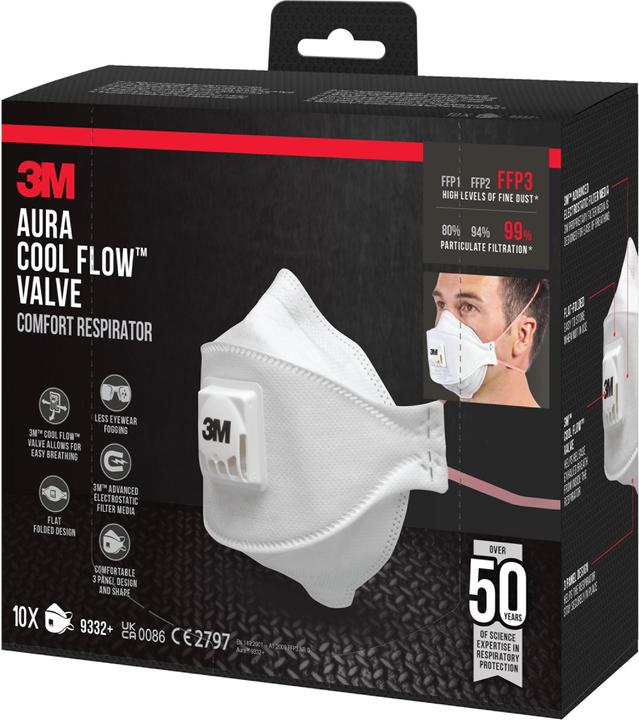 Image du produit 3M Masque à particules Aura 9332PRO10 (FFP3, 10 x)