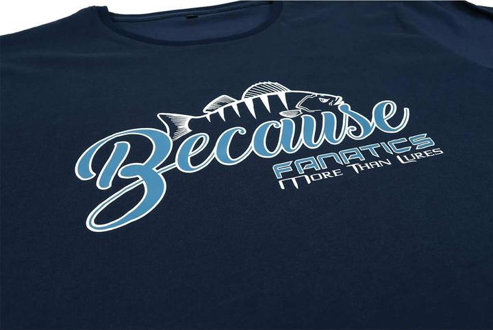 Produktbild Stucki Fishing Because Fanatics T-Shirt Blau (S)