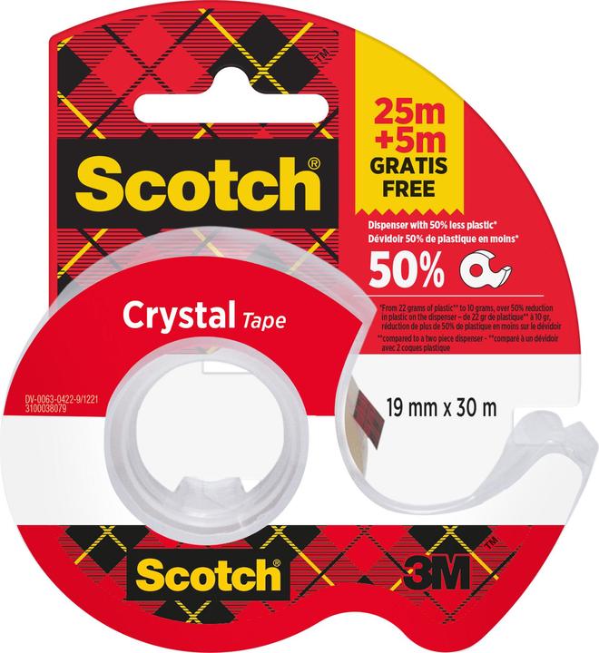 Produktbild Scotch Klebefilm Crystal Clear 600, inkl. Handabroller
