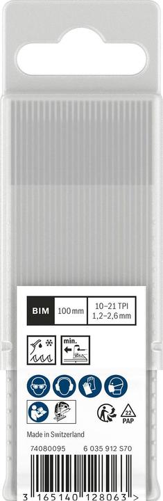Image du produit Bosch Professional Zubehör Lame de scie sauteuse PRO Metal thick and thin T123XF, 100 mm, 25 pcs.
