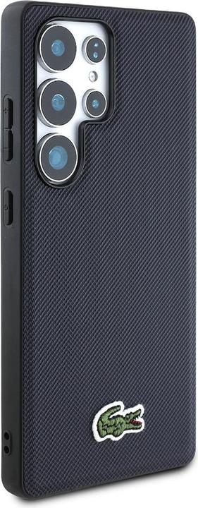 Actual product image Lacoste Case Iconic Petit Pique Woven Logo MagSafe to Samsung Galaxy S25 Ultra navy (Samsung Galaxy S25 Ultra)