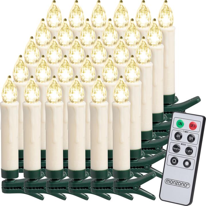 Monzana Kerstboomkaarsen (30 x)
