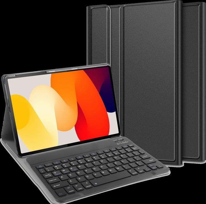 Produktbild Cazy Tastatur Hülle Kompatibel mit Xiaomi Redmi Pad SE - Schutz Etui mit magnetisch Abnehmbarer Tastatur (Eng. Int., Xiaomi Redmi Pad SE)