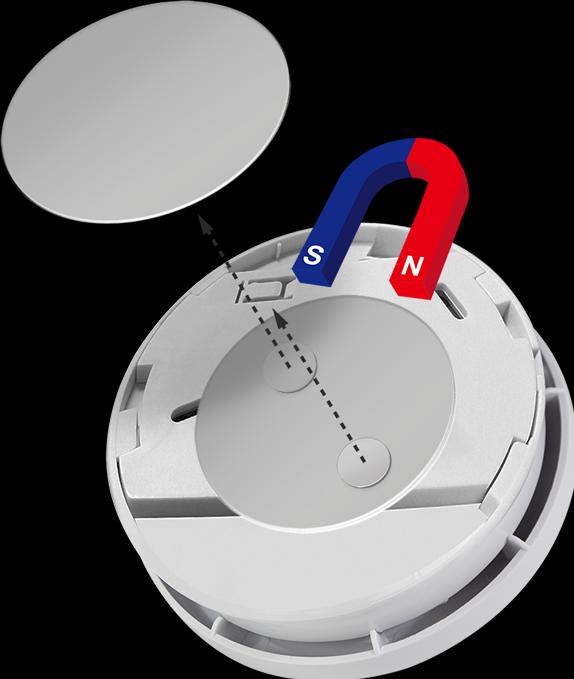 Immagine prodotto LogiLink Set di montaggio per rilevatori di fumo Ø4 cm, magnetico