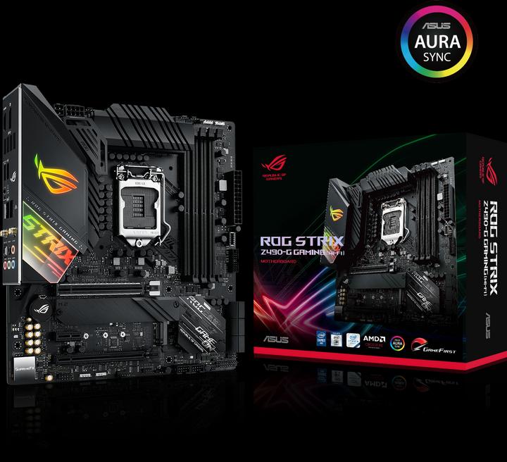 Actual product image ASUS ROG Strix Z490-G Gaming (Wi-Fi) (LGA 1200, Intel Z490, mATX)