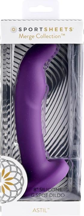 Actual product image Sportsheets Merge Collection - Astil - 8" Solid Silicone G-Spot Dildo