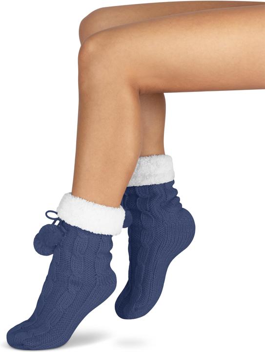 Image du produit Normani Chaussons en tricot avec pompon et ABS (Une unité par pack, 36 - 40)