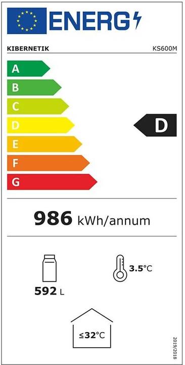 Label énergétique Kibernetik Ks600m (592 l)