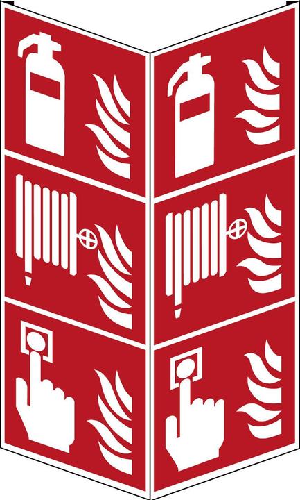 Actual product image Brady ISO 7010 PIC F001/F002/F005 B-455 Fire extinguishers, fire hoses and fire detectors - ISO 7