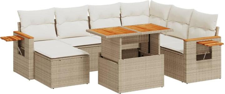 Produktbild VidaXL Gartenmöbel Sofa Garnitur Gartengarnitur Garten Sitzgruppe 8-tlg. Beige
