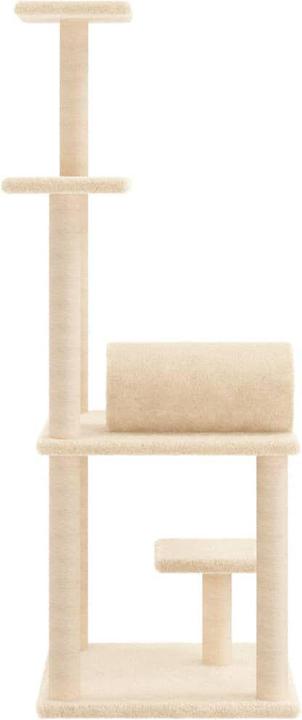 Immagine prodotto VidaXL Kratzbaum mit Sisal-Kratzsäulen Creme 136 cm,Farbe (136 cm, Crema)