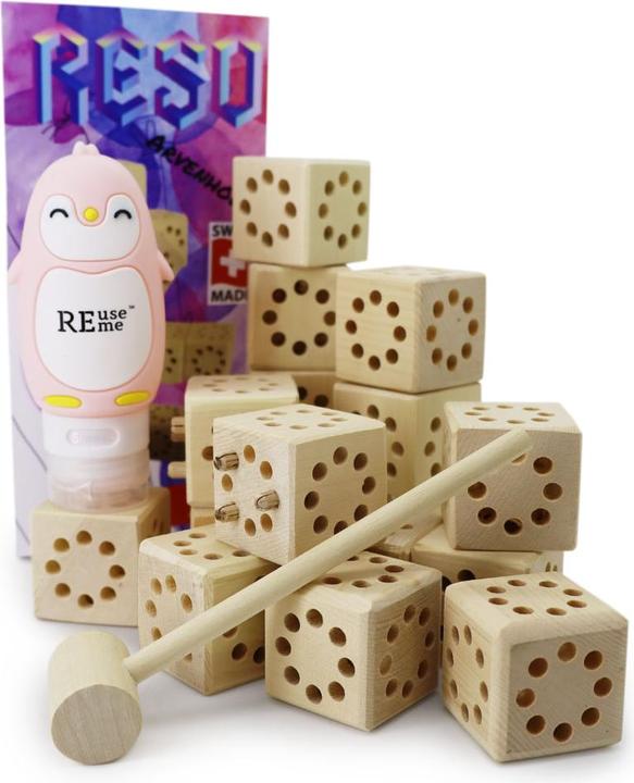 Schnarwiler Arven Konstruktionsset mit Silikon Pinguin, befüllt mit LOVE WATER Shampoo