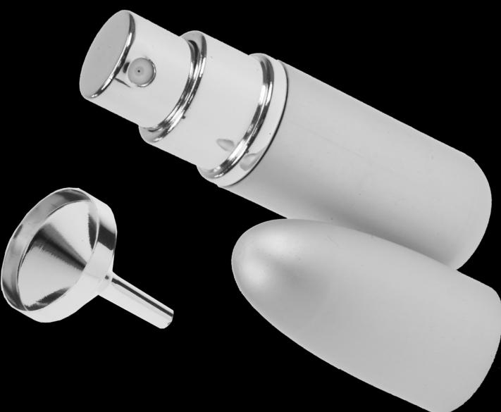 Produktbild Taschenzerstäuber silber für 4 ml + Trichter silber in Geschenkpackung (4 ml)