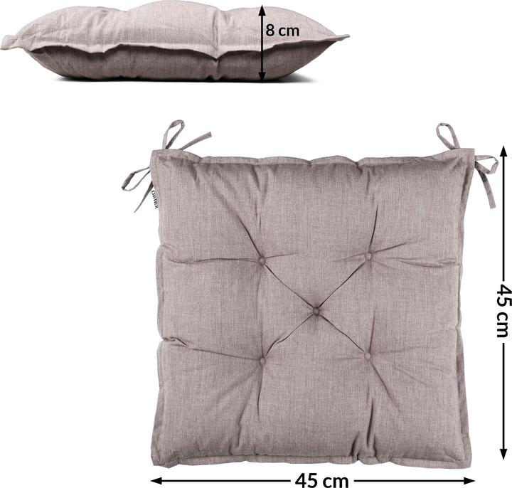 Image du produit Detex Coussin chaise (40 x 40 x 8 cm)