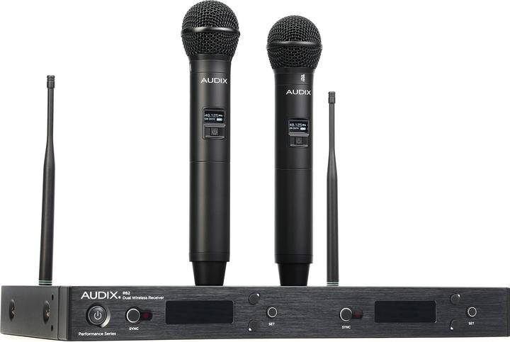 Actual product image Audix AP62OM2 - Wireless mic system, R62 2ch diversity receiver, 2x OM2 handheld transmitters