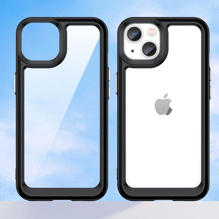 Actual product image Hurtel Outer Space Case iPhone 14 Plus hard cover with a gel frame black (Apple iPhone 14 Plus)