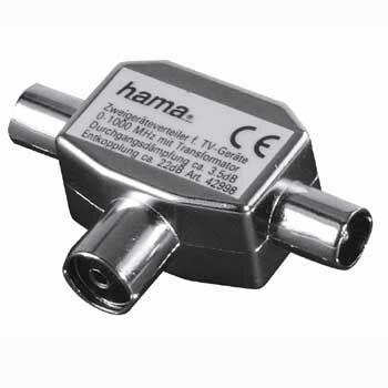 Produktbild Hama Antennen-Verteiler Koax-Kupplung - 2 Koax-Stecker