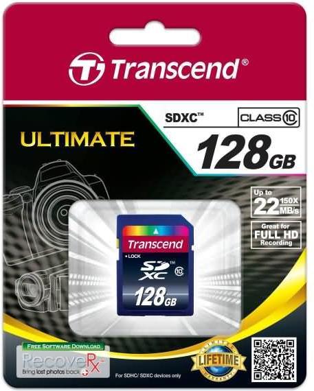 Produktbild Transcend SDXC Ultimate 200x (128 GB, SDXC, U1, UHS-I)
