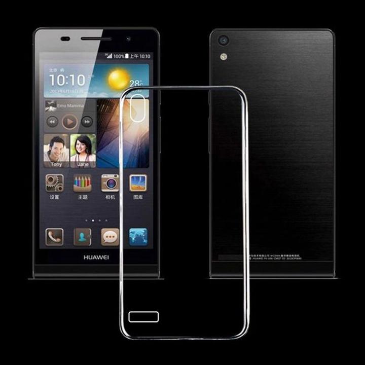 Produktbild König Design Huawei Ascend P6 Hülle Transparent Silikon Case durchsichtige Handyhülle (Huawei Ascend P6)