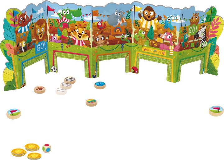 Image du produit Goula Jungle Race, d/f/i dès 3 ans, 2-4 joueurs, 2 jeux en 1 (Allemand, Français, Italien)