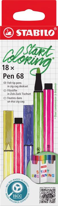 Produktbild STABILO Pen 68 (Sortiert, 18 x)