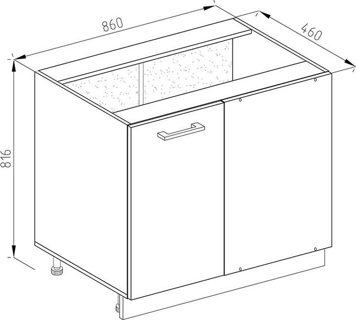 Immagine prodotto Vicco Eckschrank für Haushaltsgegenstände R-Line (86 x 60 x 81,5 cm)