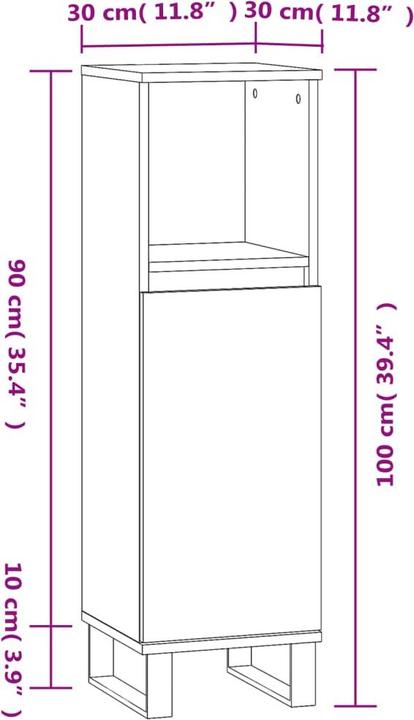 Produktbild VidaXL Arduin (30 x 30 x 100 cm)