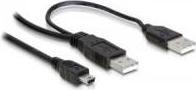 Image du produit Delock 2x USB2.0 - A - USB mini 5 broches (1 m, USB 2.0)