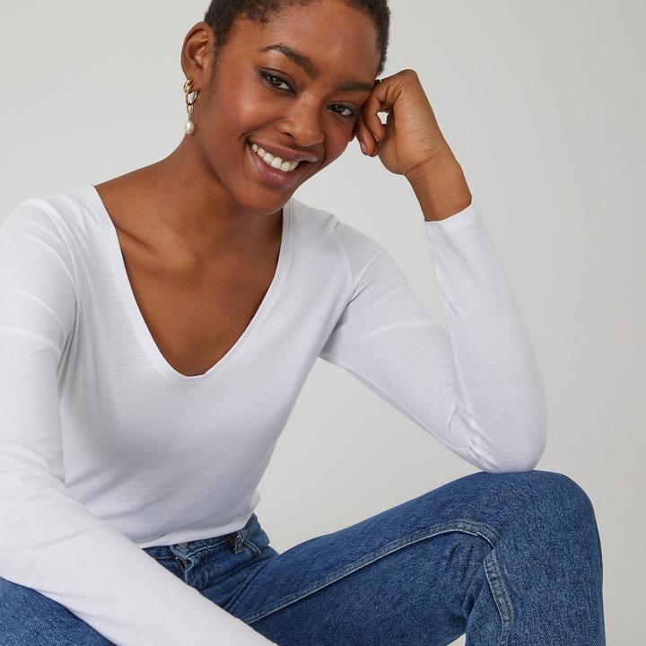 Actual product image La Redoute Collections V-neck T-shirt (L)