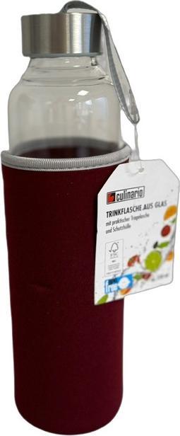 Produktbild Culinario Mortale Trinkflasche aus Glas mit Neoprenhülle (0.55 l)