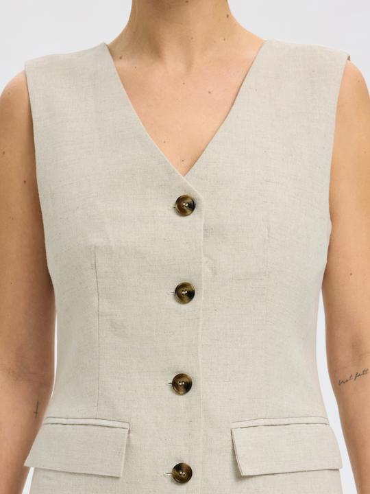 Produktbild Selected Femme Ärmelloses Kleid aus Leinengemisch (40)
